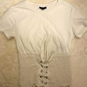 Topshop Corset T-Shirt - size 2